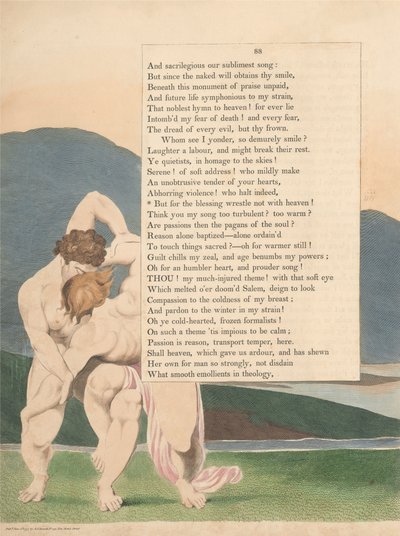 Pensieri Notturni di Young, Pagina 88, Ma per la Benedizione Non Lottare con il Cielo da William Blake